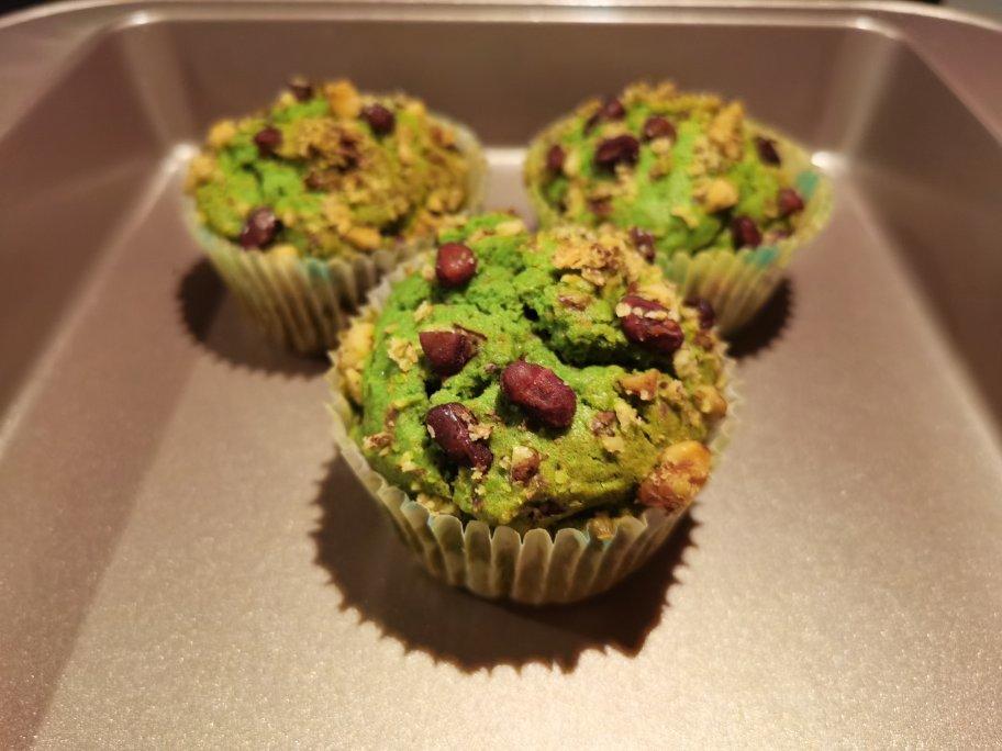 蜜豆核桃抹茶muffin