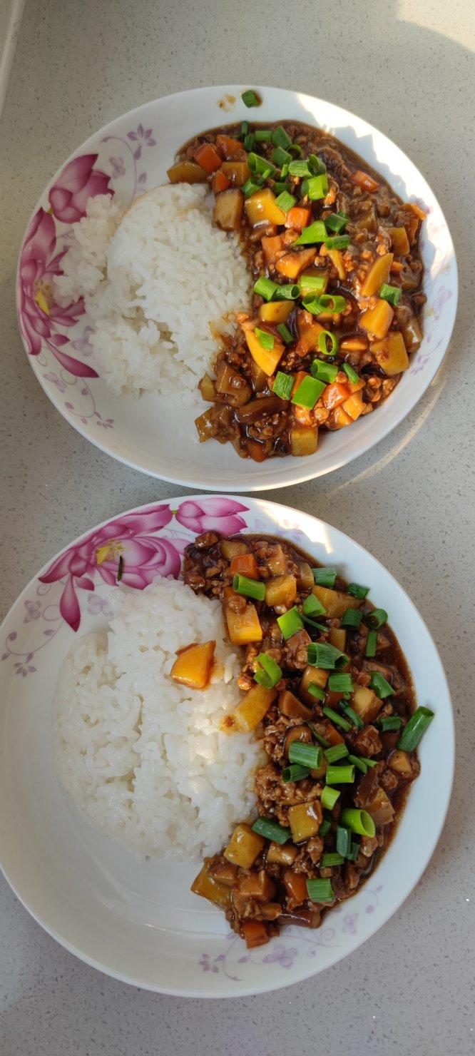 ㊙️香菇土豆肉沫拌饭❗️比外卖还好吃
