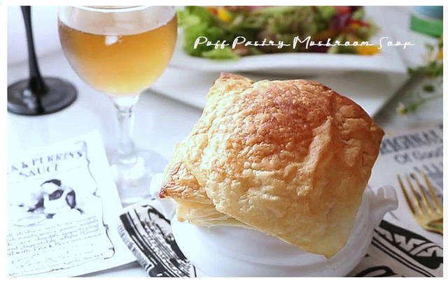 野菇菌酥皮浓汤|咖啡馆独家配方汤浓味美!