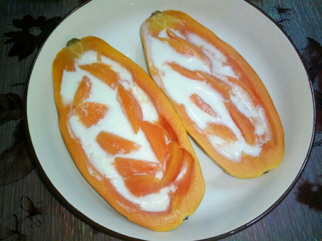 木瓜炖牛奶