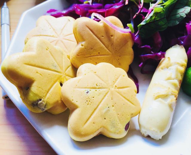 无油玉米红豆枫叶烧的做法