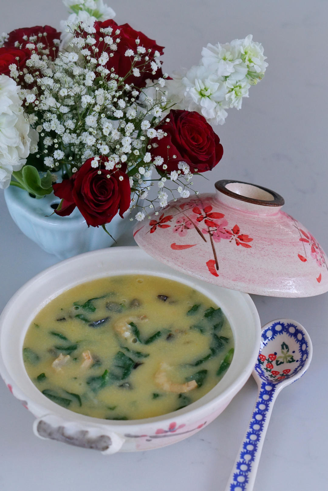 营养美味青菜玉米糊