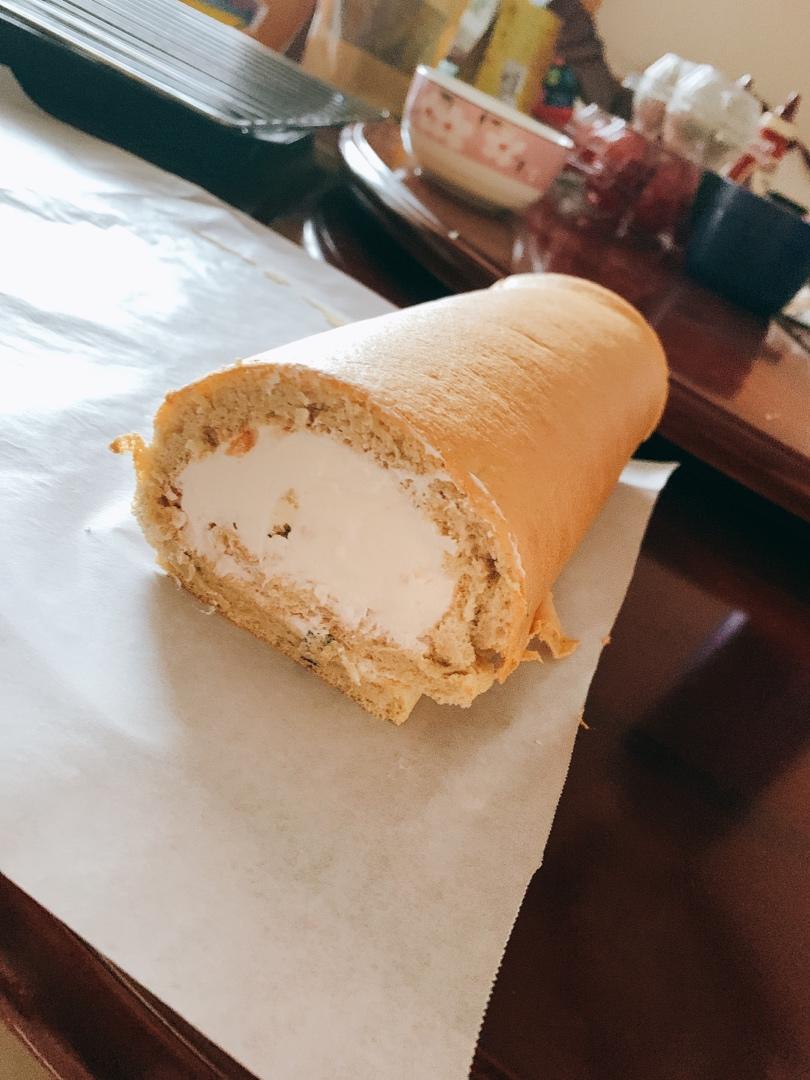 几分甜香芋奶冻卷/卷不裂配方+新鲜香芋奶油+入口即化奶冻/烘焙视频蛋糕篇7「薄卷」