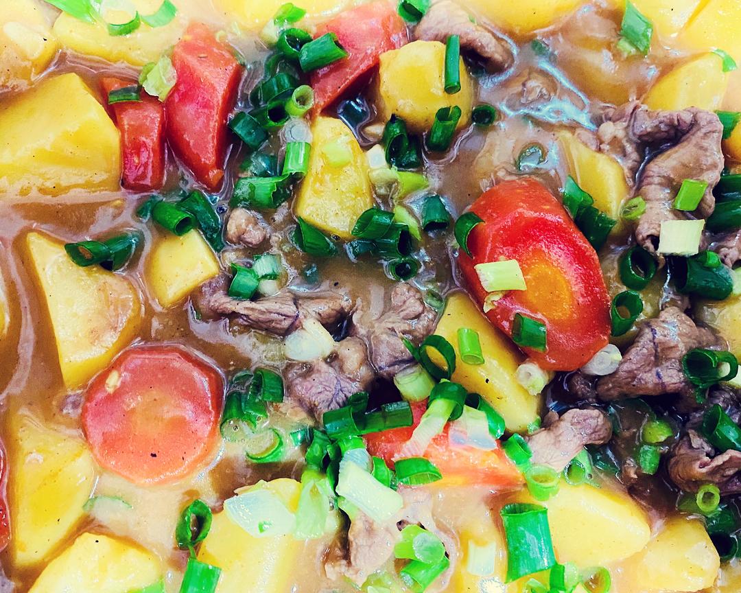 咖喱土豆牛肉片的做法