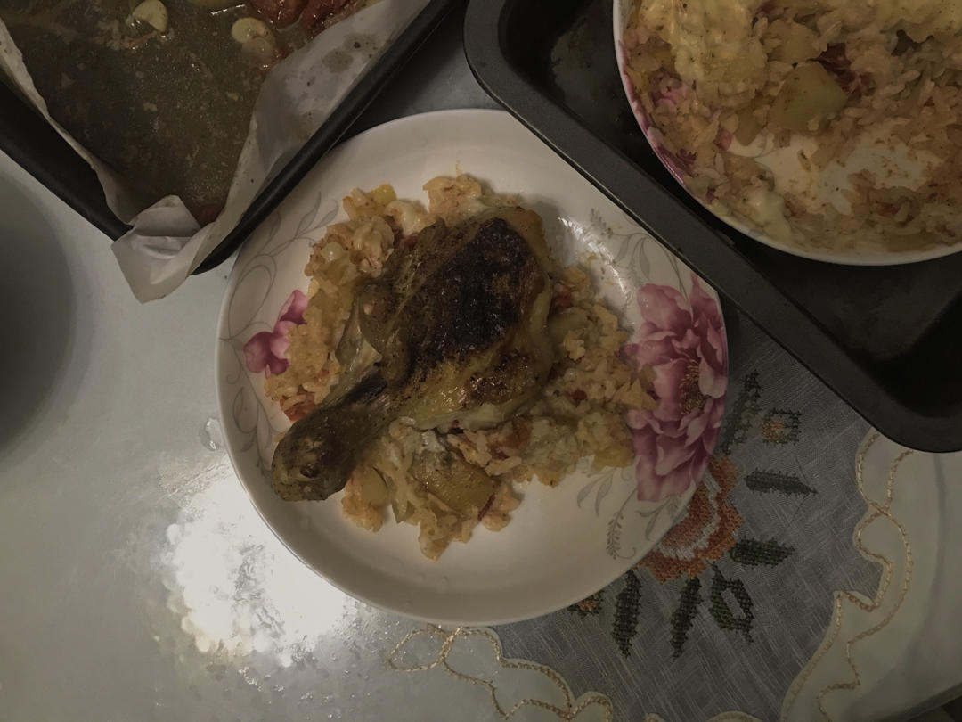 白酱鸡肉焗饭