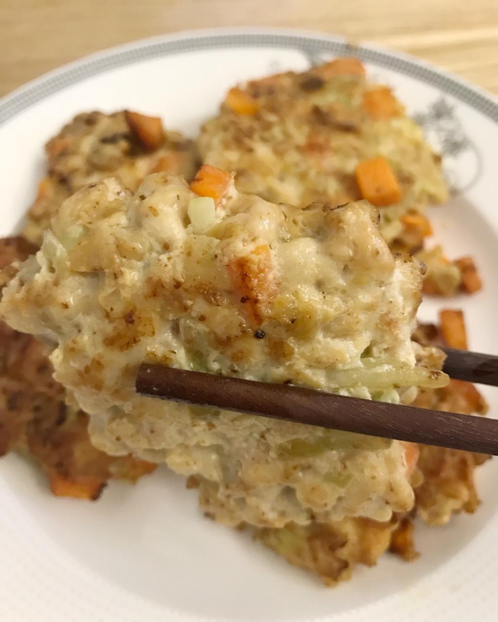 ＃减肥＃鸡胸肉燕麦饼