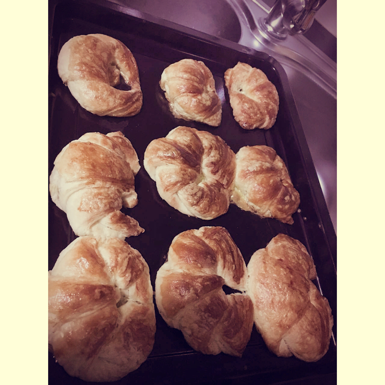 牛角面包Croissant（面包机＋手工）
