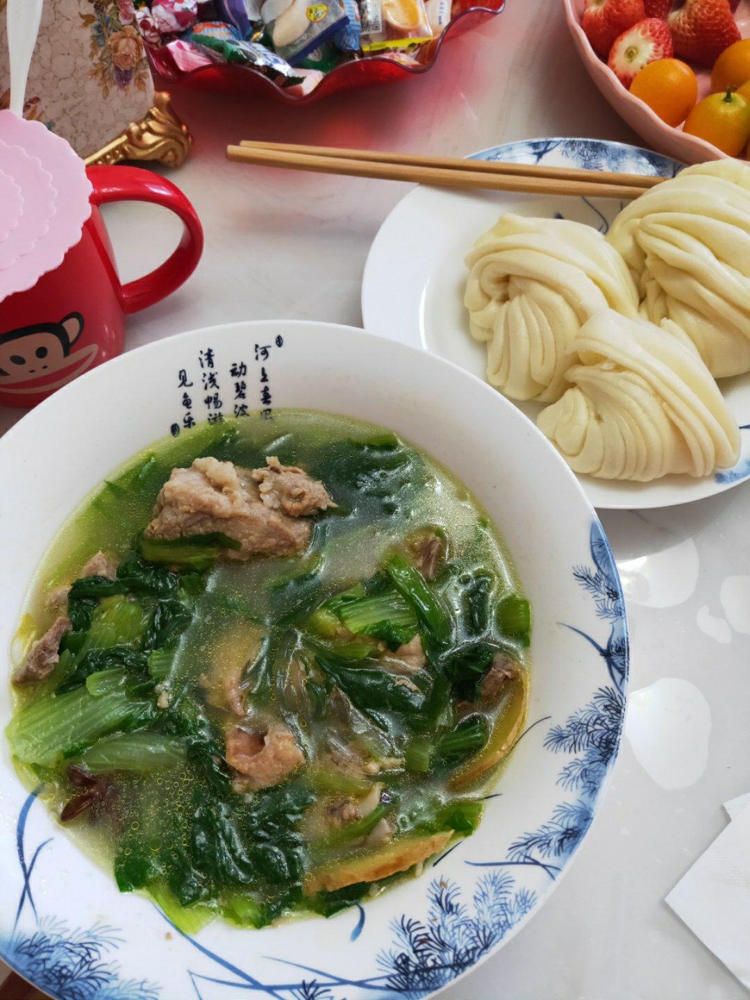 小白菜排骨汤