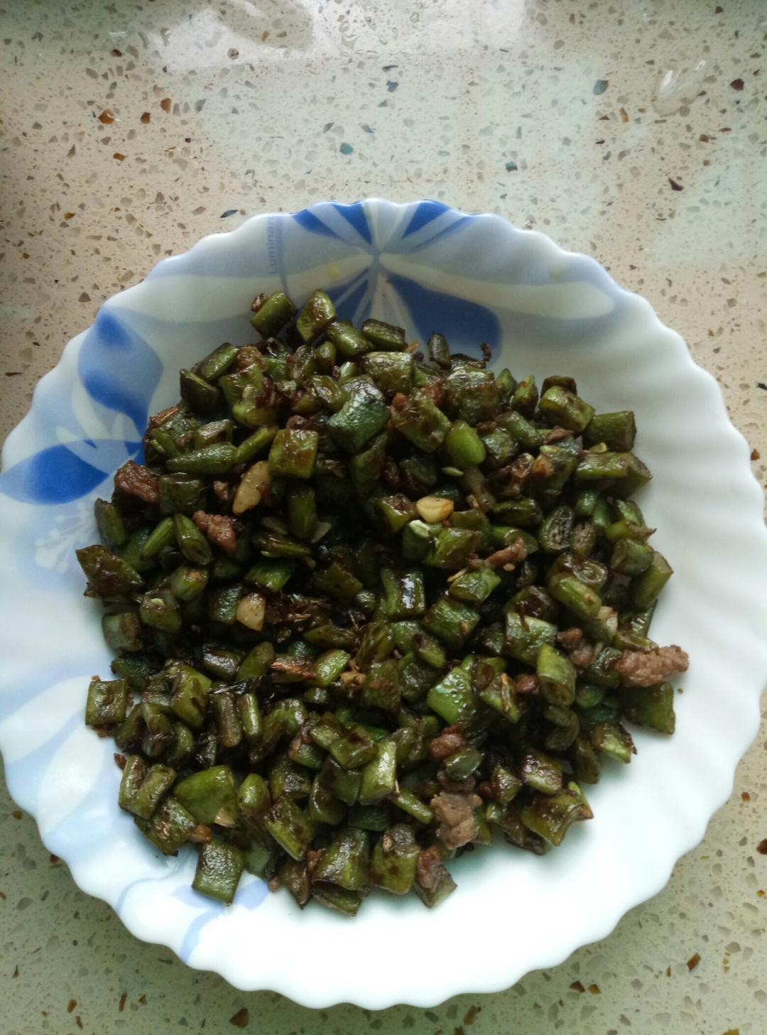 干煸榄菜肉末豆角