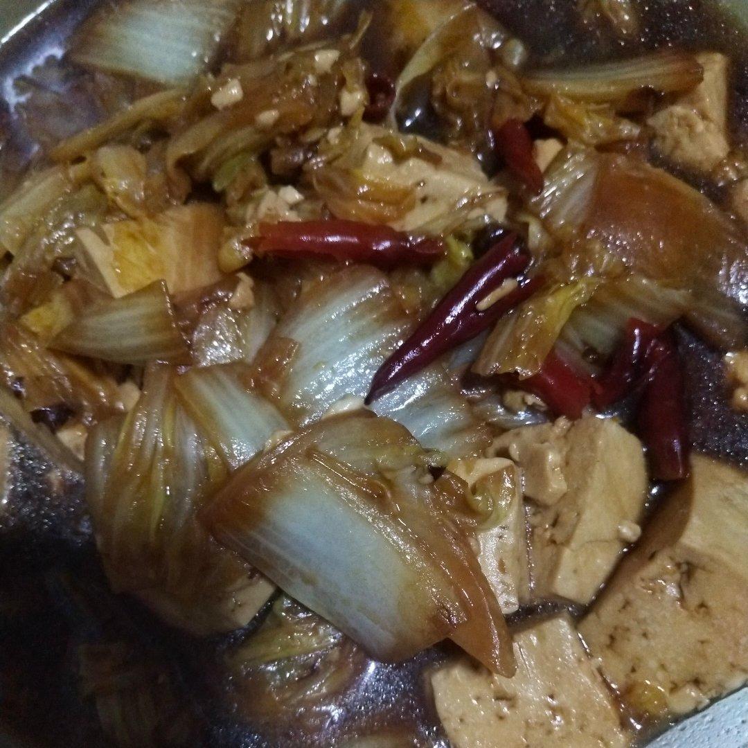 家常白菜炖粉条加豆腐泡