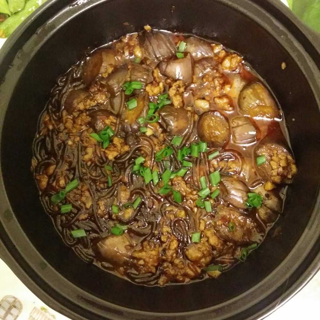 肉末茄子粉丝煲