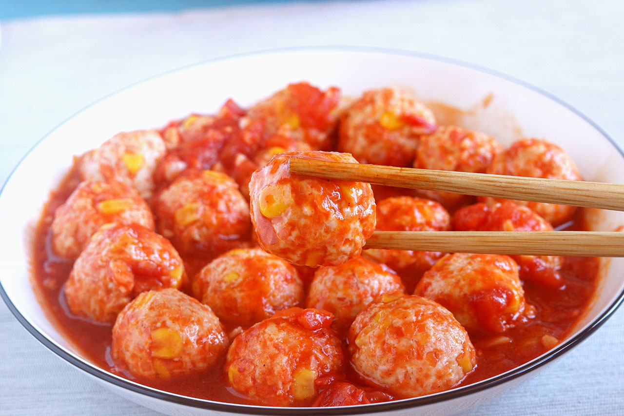 番茄鸡肉丸子￨减脂小能手的做法