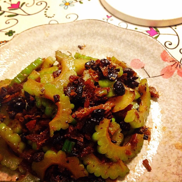 豆豉苦瓜炒肉