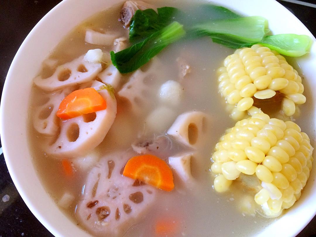 排骨玉米莲藕山药汤