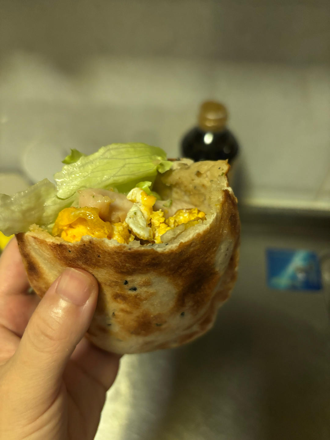 夹菜饼 布袋饼
