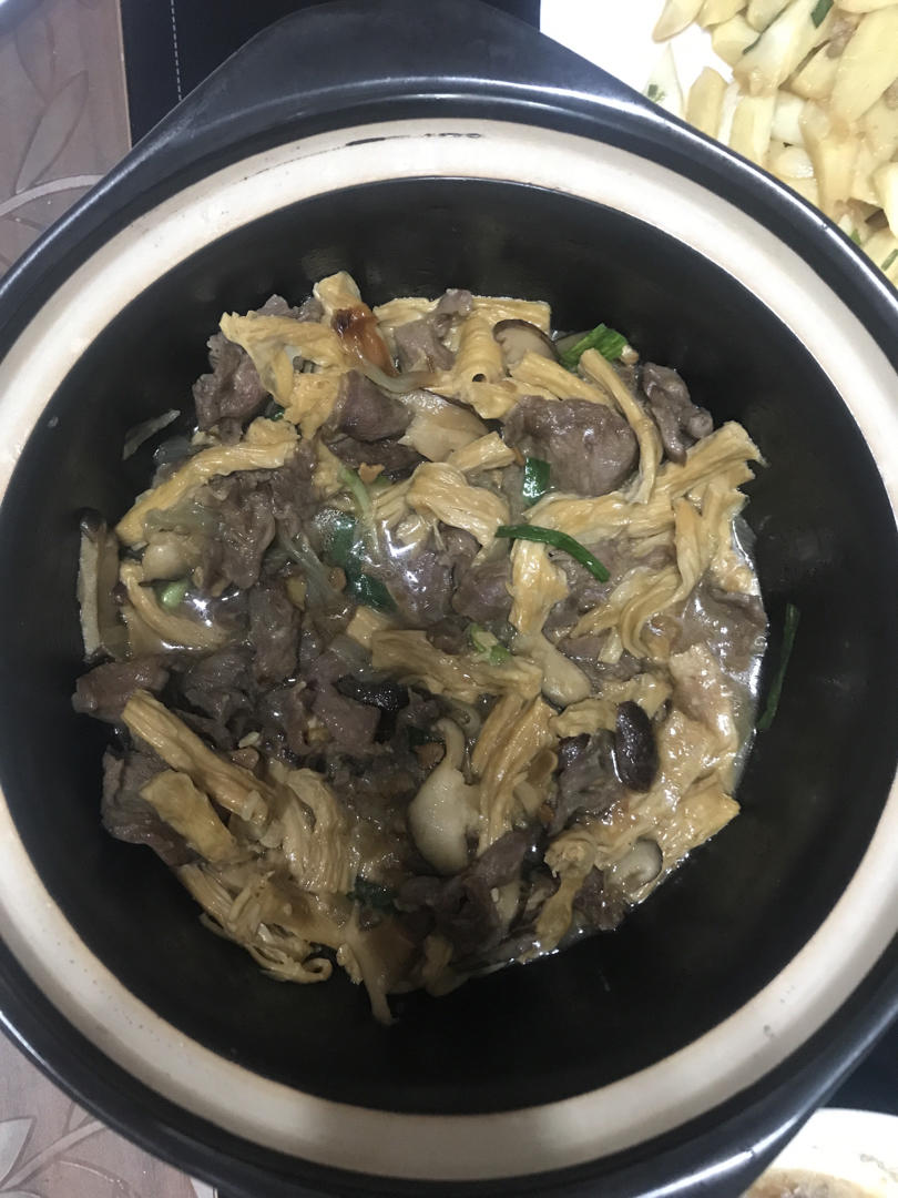 强强联手的腐竹焖牛肉