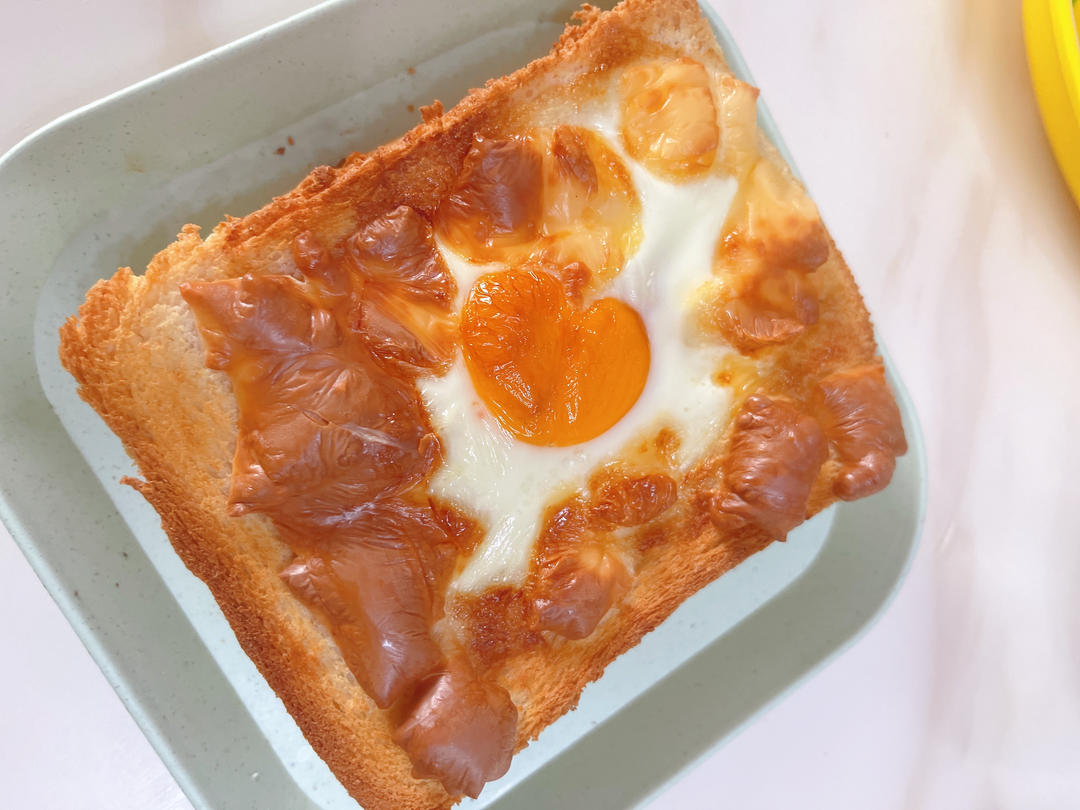 美味早餐❤️芝士太阳蛋吐司🍞简单又好吃