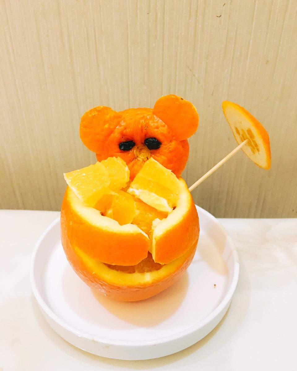 焙公子yoga做的橙子小熊果盘