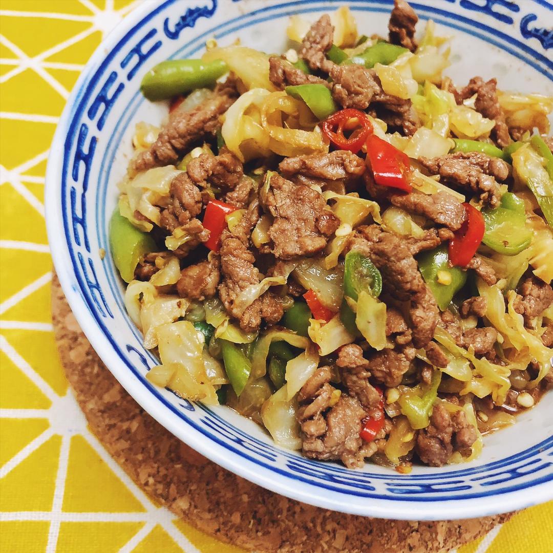 圆白菜炒牛肉