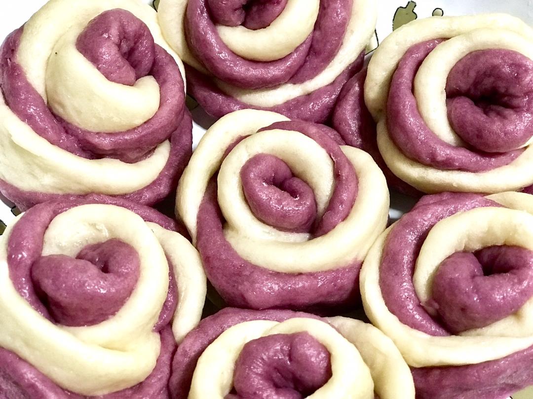 紫薯玫瑰花馒头