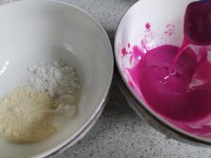 火龙果花朵溶豆～无糖（宝宝零食）的做法 步骤3