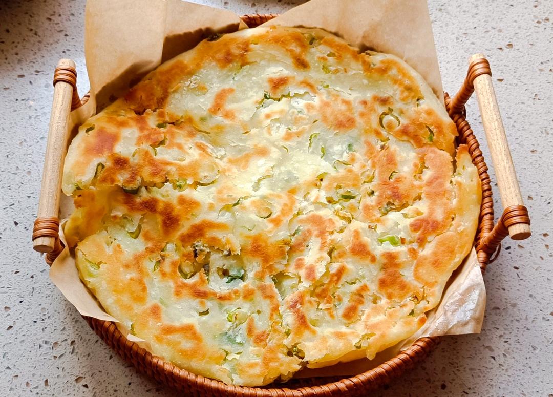 外酥里嫩的葱花油饼