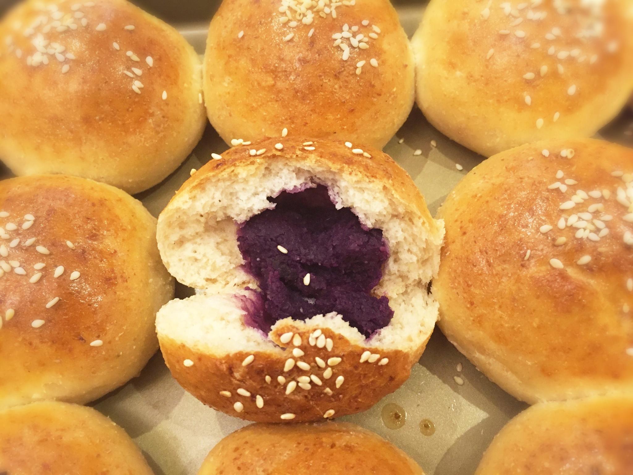 豆渣紫薯小餐包