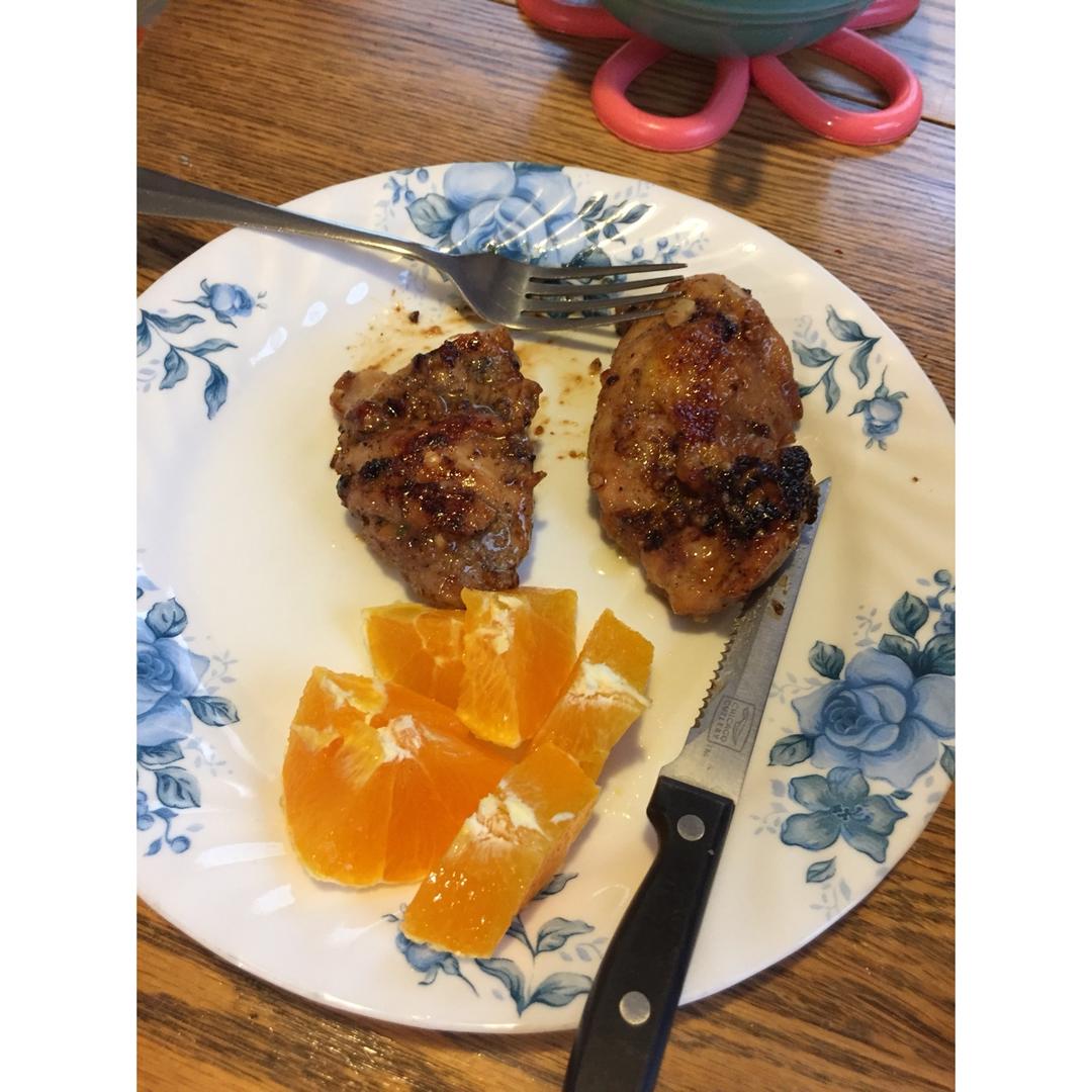 酷炫屌炸天好吃的煎鸡胸肉（香蒜蜂蜜煎鸡胸肉）