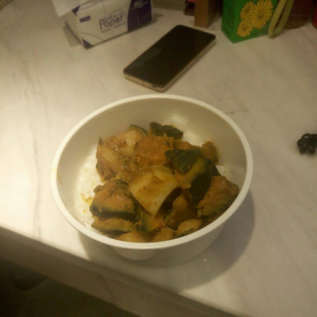 南瓜炖土豆