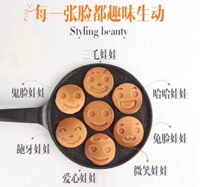 175 表情包造型的美食笑脸微笑表情模具集锦月饼模具的做法