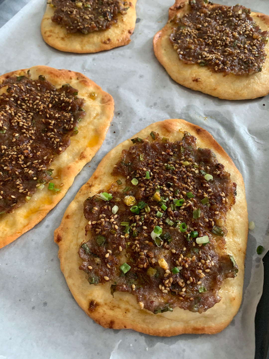 葱肉怪味烤烧饼