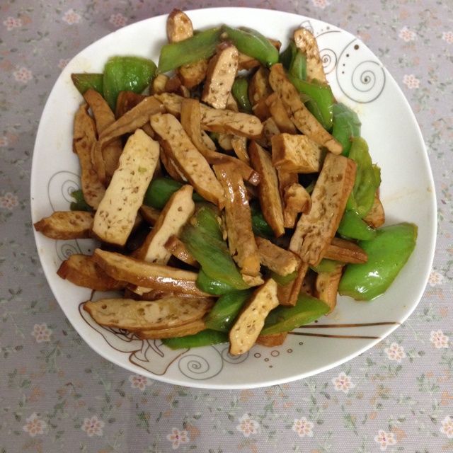 青椒炒豆腐干
