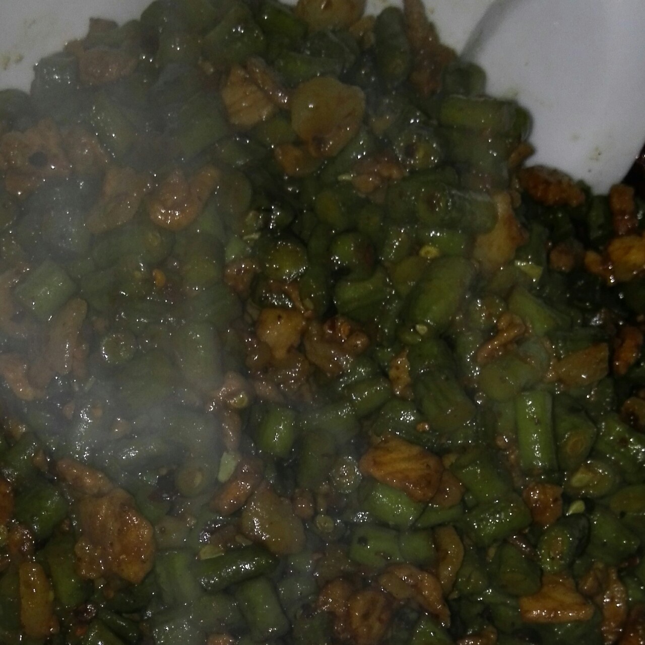 肉沫豆角下饭菜
