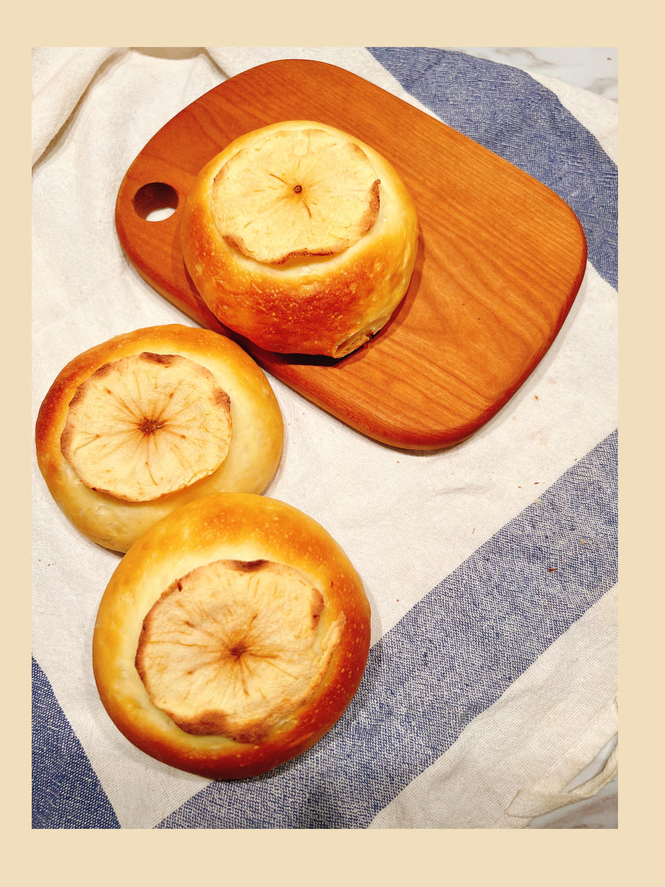 🍎日式苹果面包|高颜值|酸酸甜甜|松软好吃