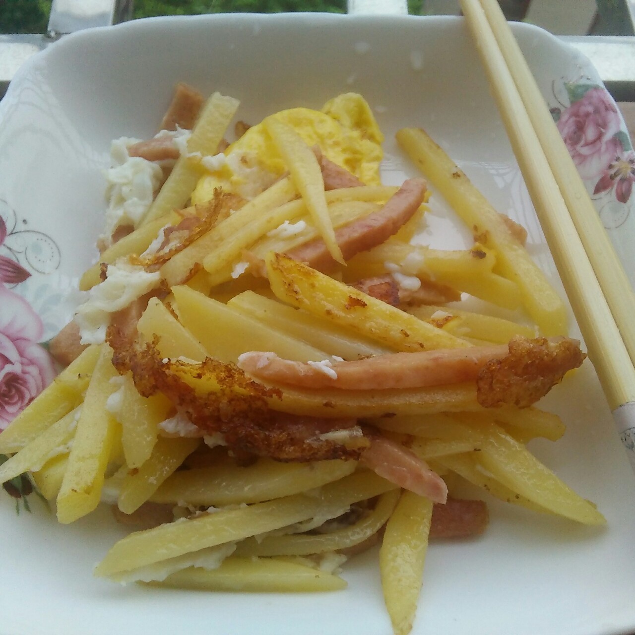 快手早餐—马铃薯火腿蛋