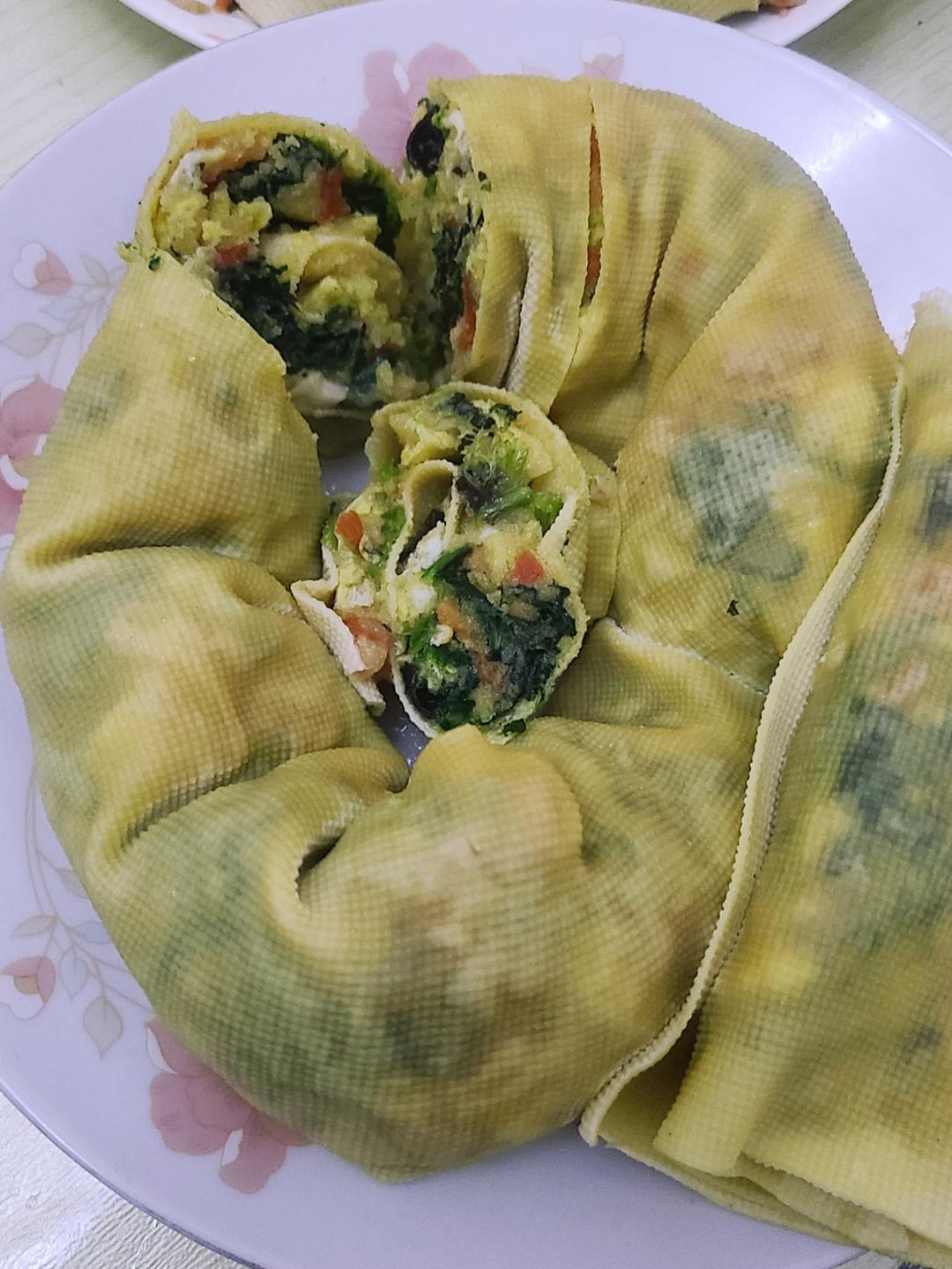 减脂餐“菠菜卷” 补充维生素C ，提高免疫力