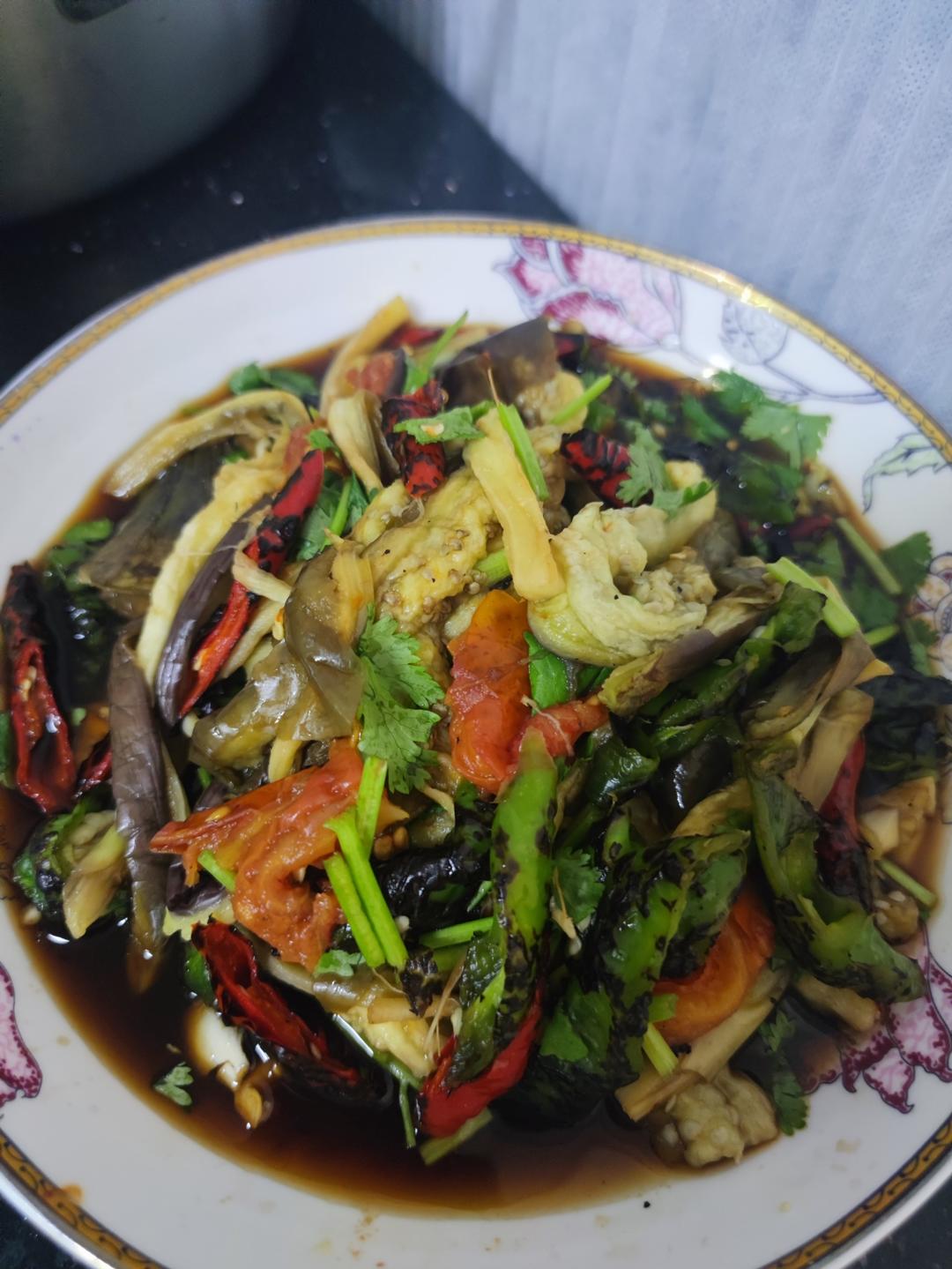 贵州烧椒凉拌茄子（三步完成）