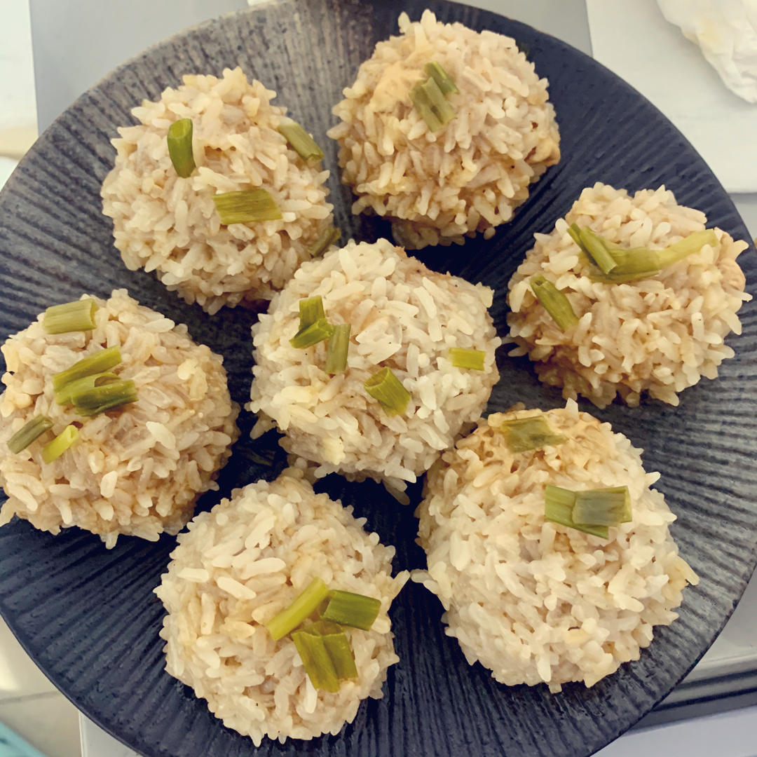 小狐狸爱你哟做的蒸糯米丸子