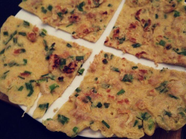 香葱肉末鸡蛋饼