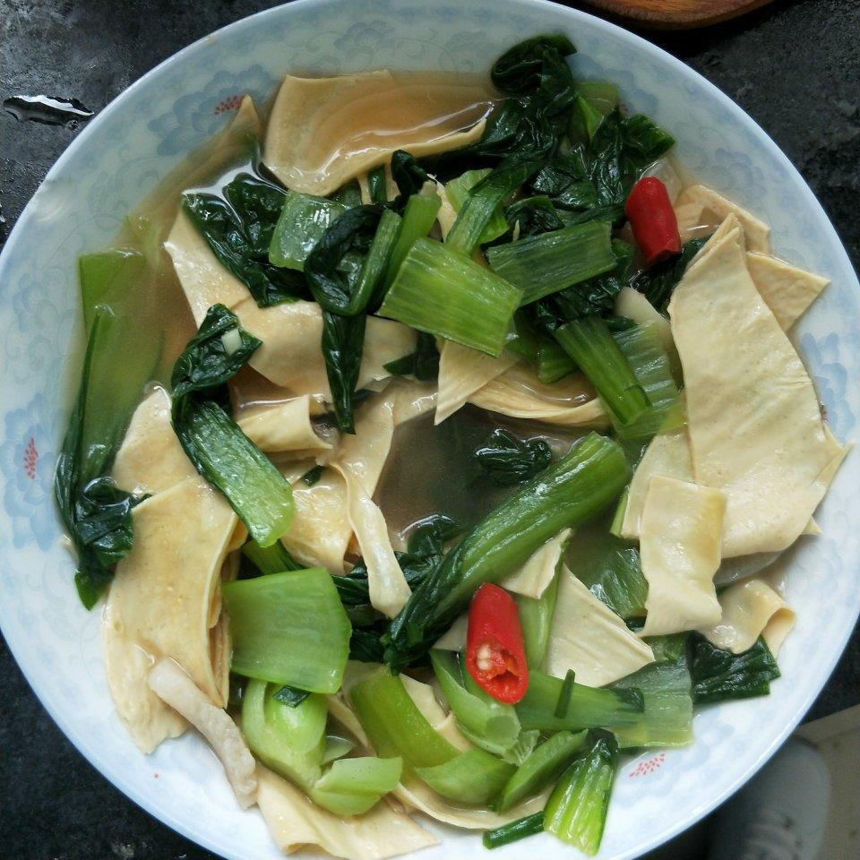 青菜豆皮