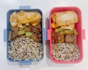 【每日便当#21】牛肉炒芹菜 | 蚝油豆腐 | 三色藜麦饭的做法 步骤10