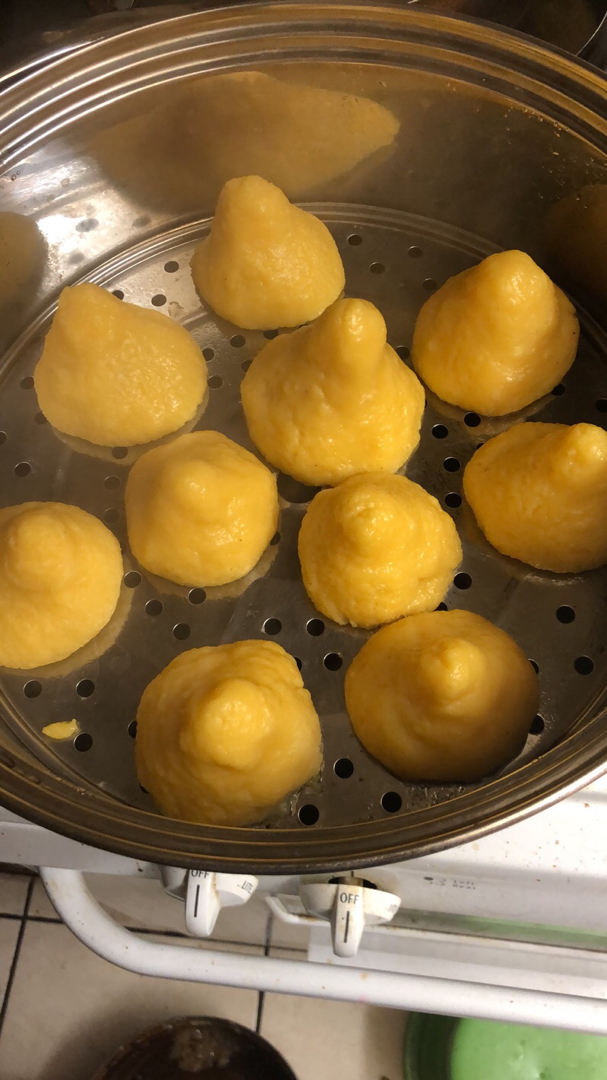 anitachai做的纯玉米面窝窝头烫面不发酵