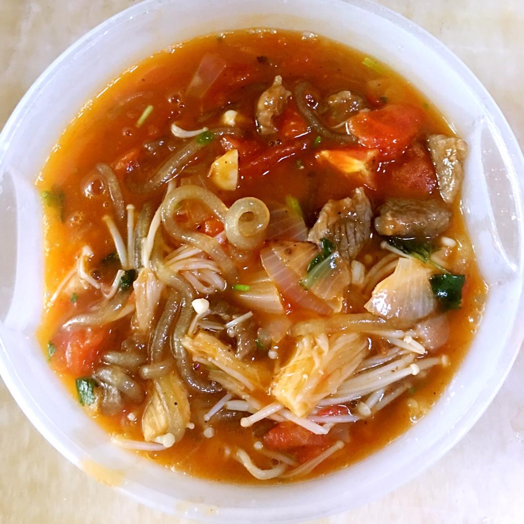 番茄滑牛肉汤