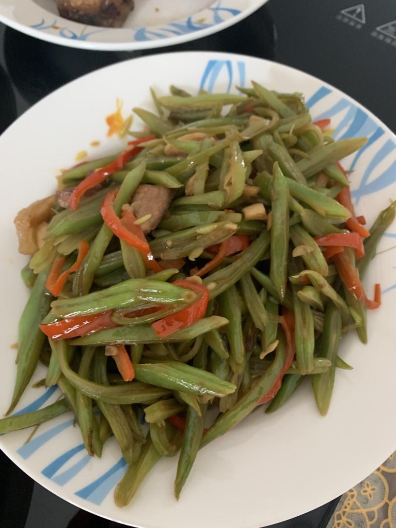 四季豆炒五花肉