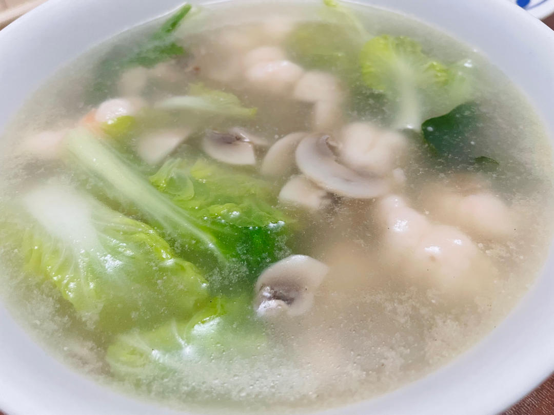 菌菇虾滑汤