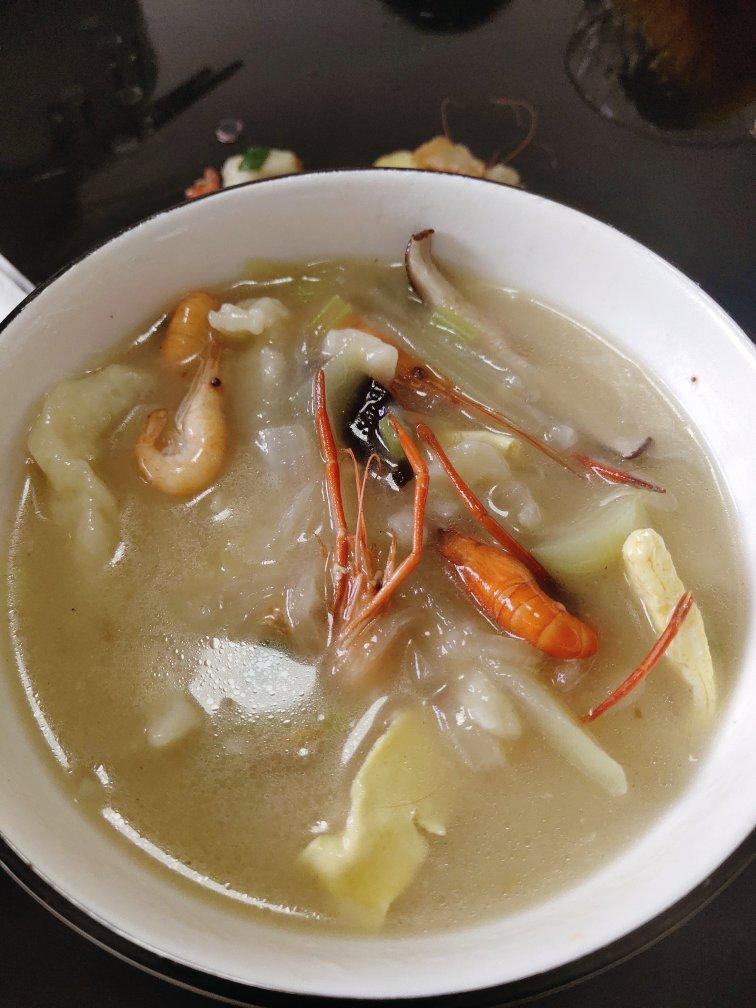 简单好吃的麦虾面（面疙瘩）