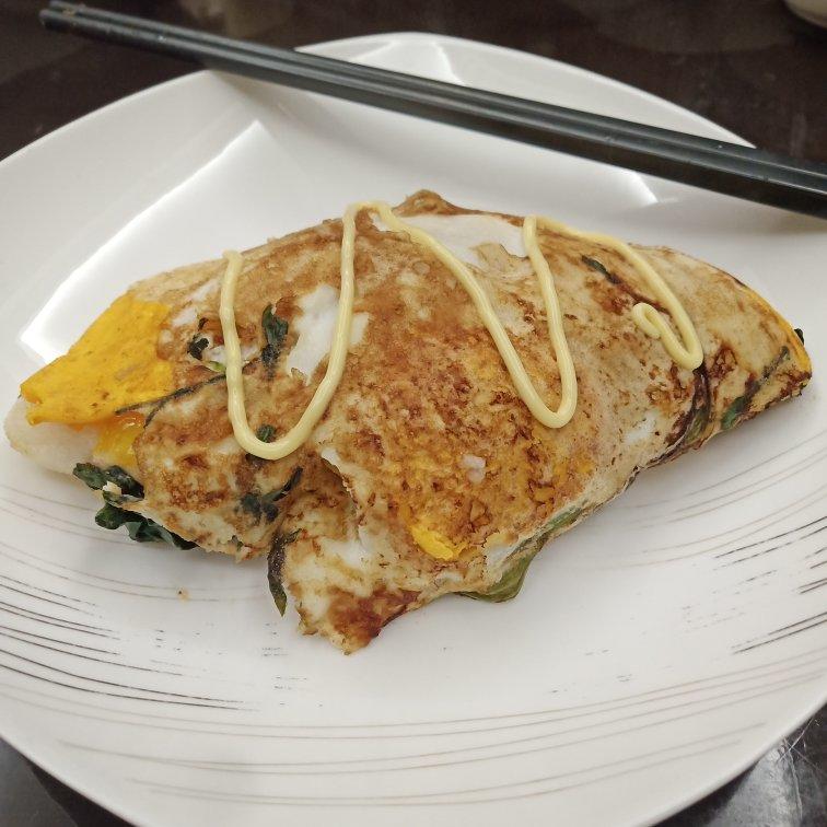 鸡蛋麻糍包馅