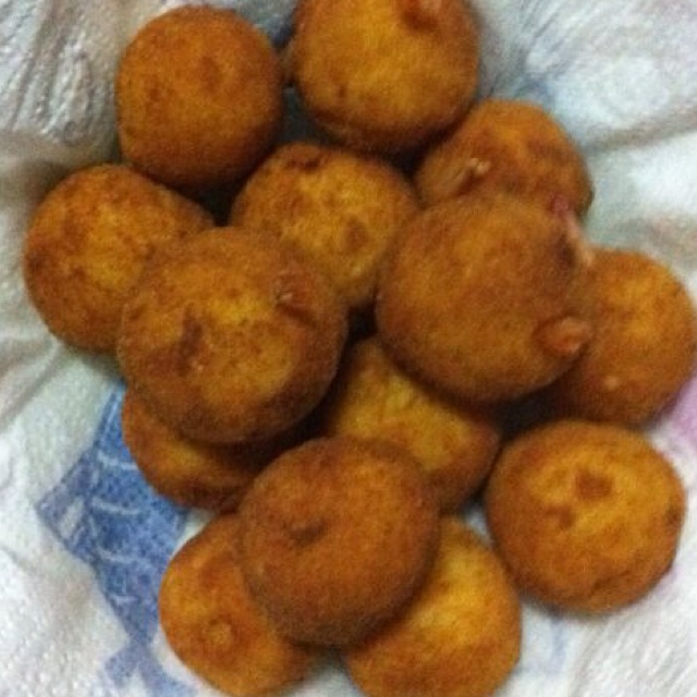 土豆泥鲜虾球