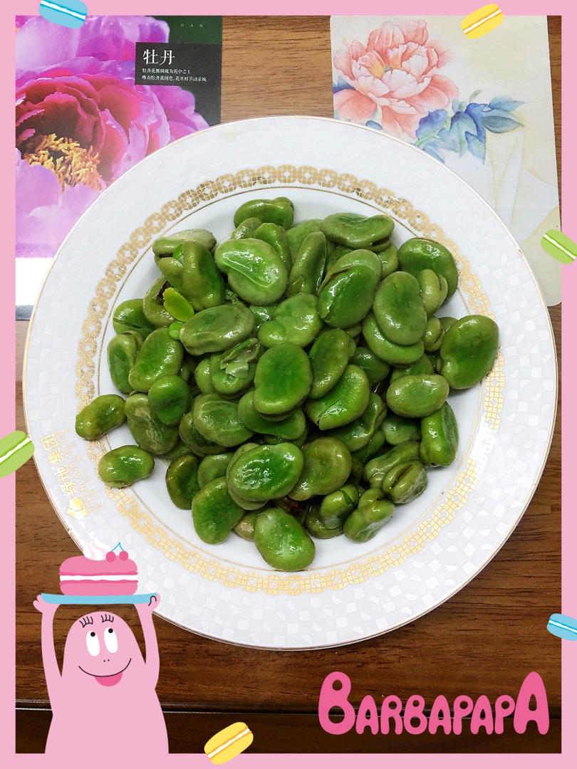 葱炒蚕豆