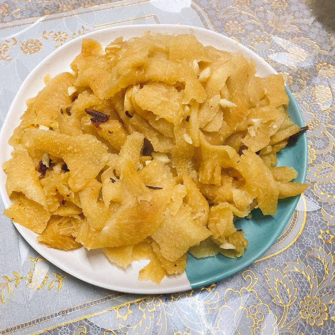 蒜炒柚子皮